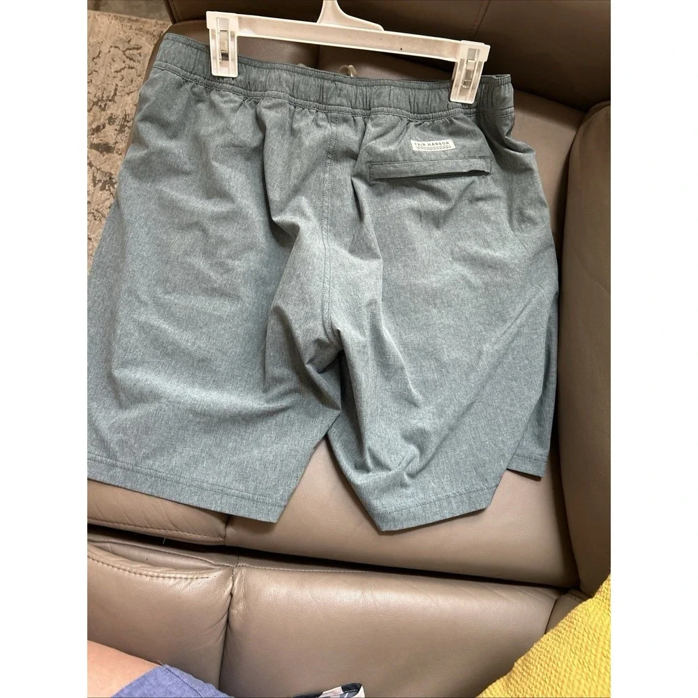 Men's Size Large Harbor One Short Hybrid Swim Trunks Drawstring Green